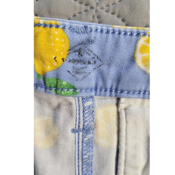 St.John Lemon Print Shorts Casual Summer Everyday Cute Blue Shorts Size 5 - Picture 7 of 8